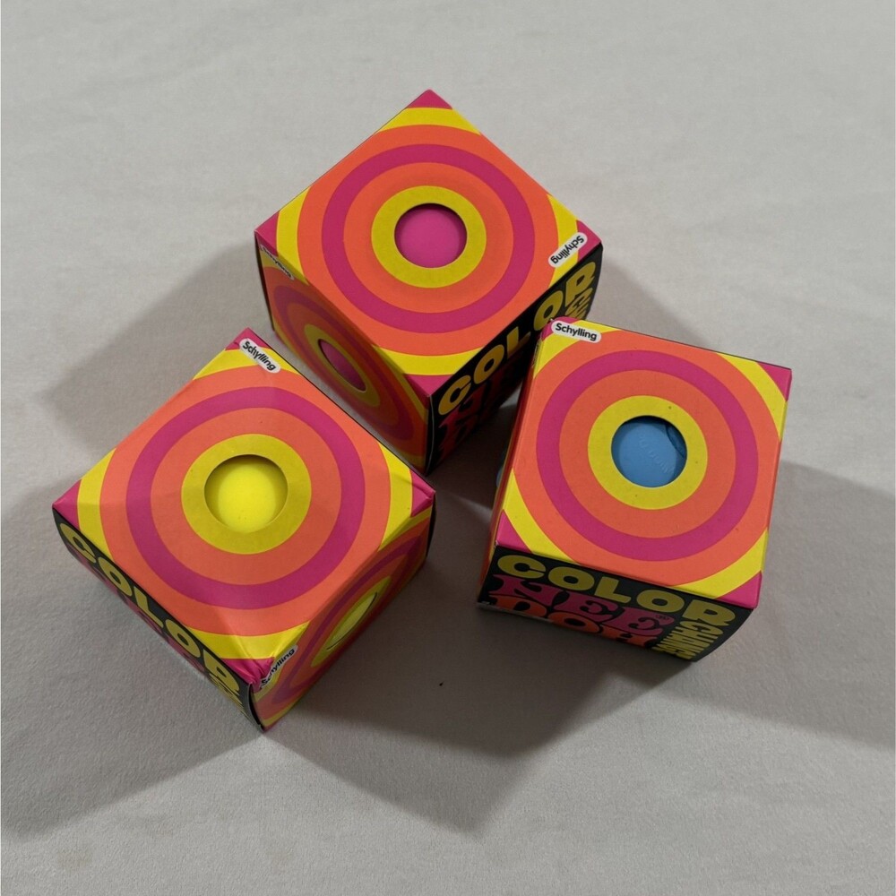 Schylling Color Change NeeDoh Pink Blue Yellow Sensory Squeeze Toy Authentic New